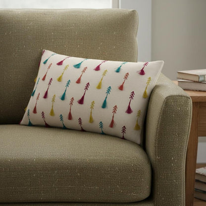 Bright Tone Feathered Arrows Lumbar Pillow