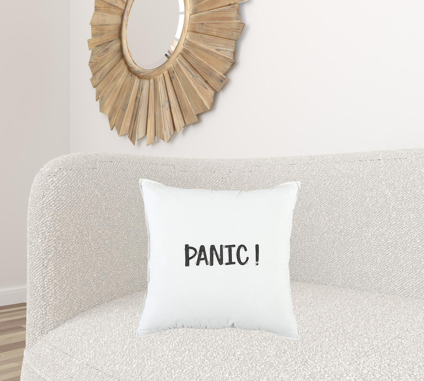 Black and White Flagship Message Throw Pillow