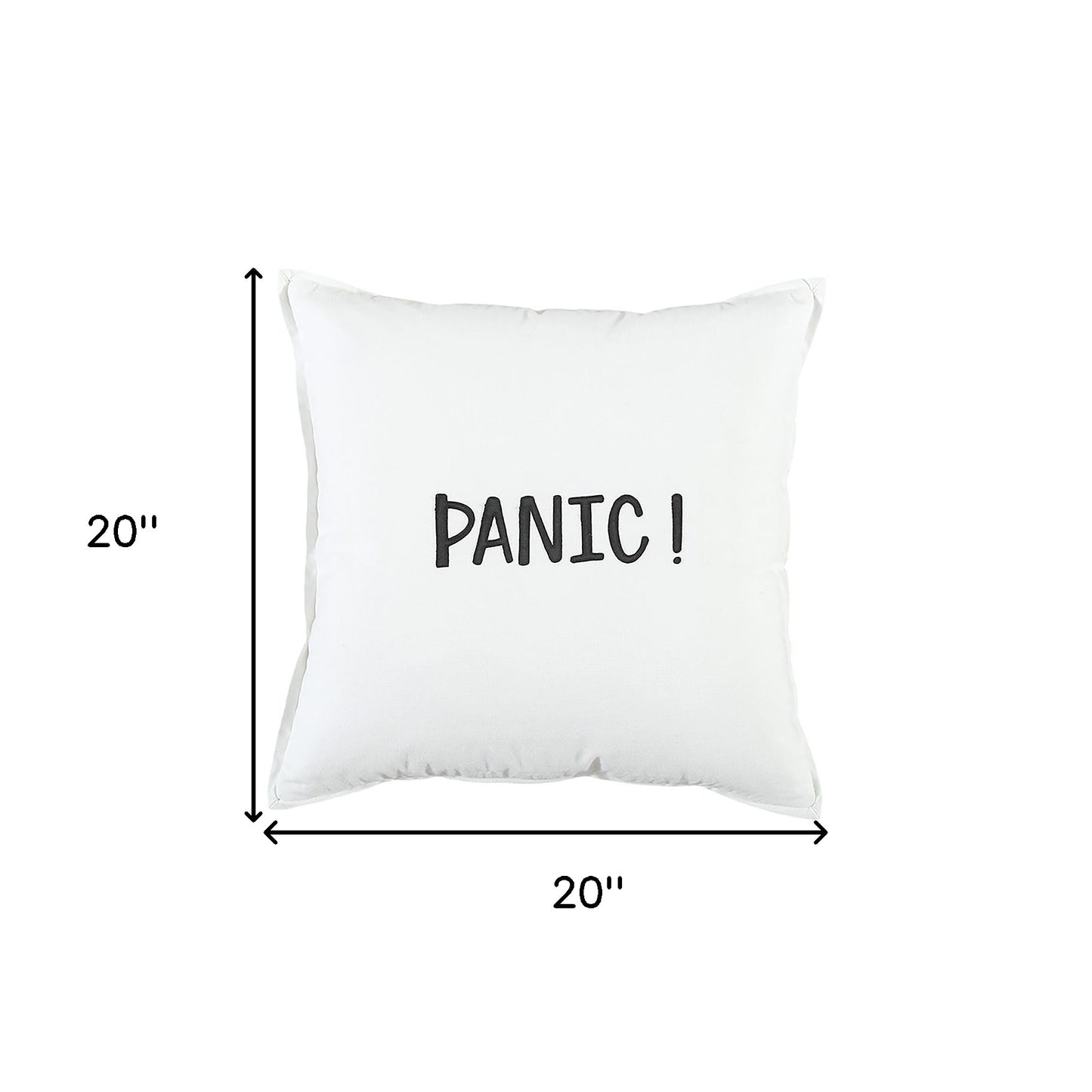 Black and White Flagship Message Throw Pillow
