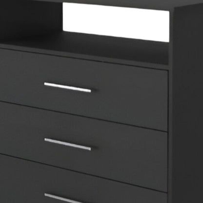 31" Black Four Drawer Vertical Dresser
