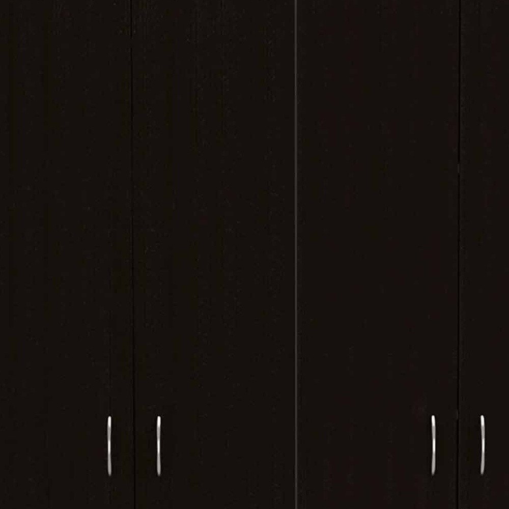 67" Black Wood And Metal Four Door Two Drawer Combo Dresser