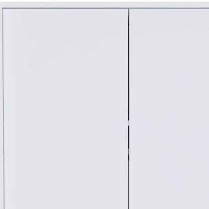 71" White Wood And Metal Two Door Single Drawer Combo Dresser
