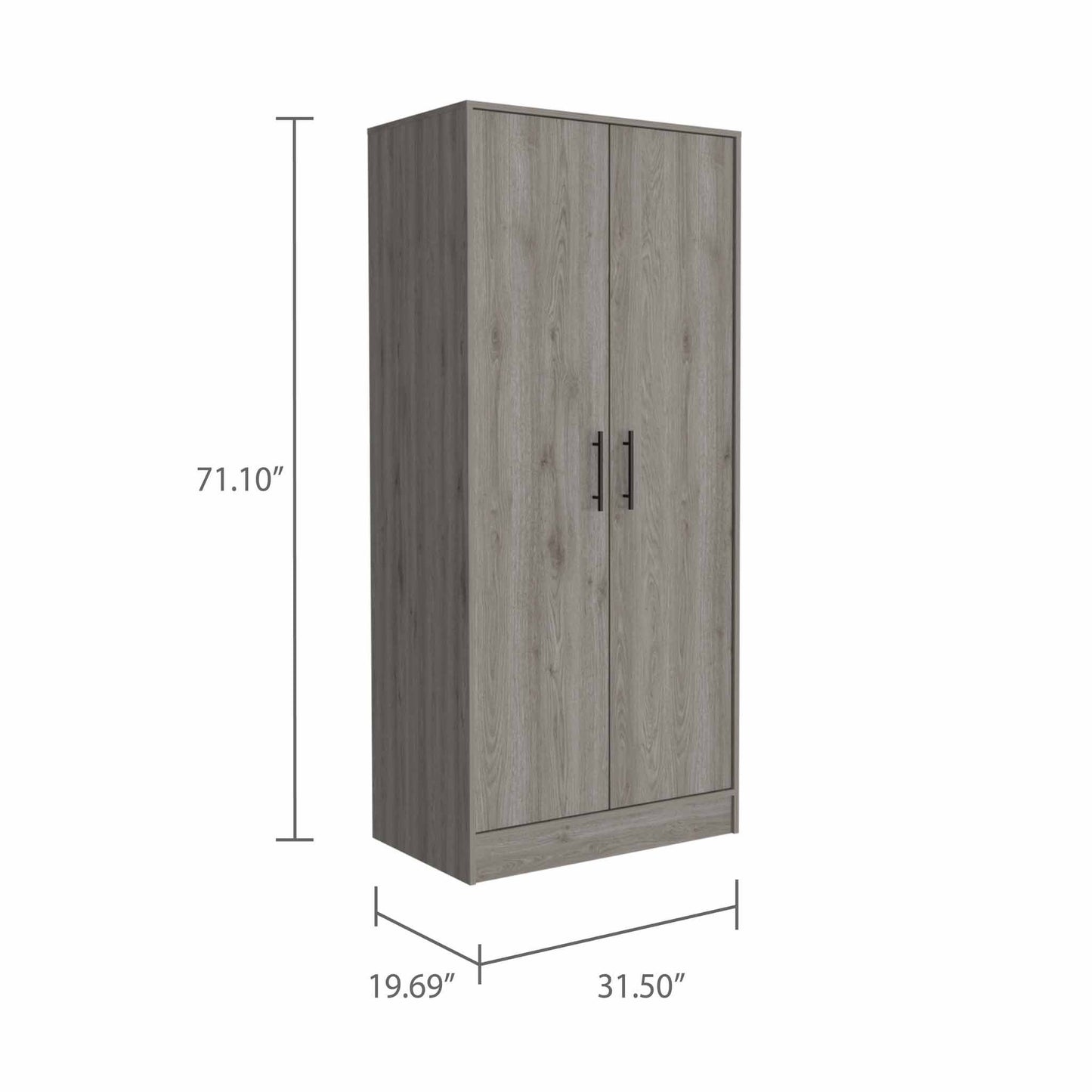 71" Light Gray Single Drawer Combo Dresser