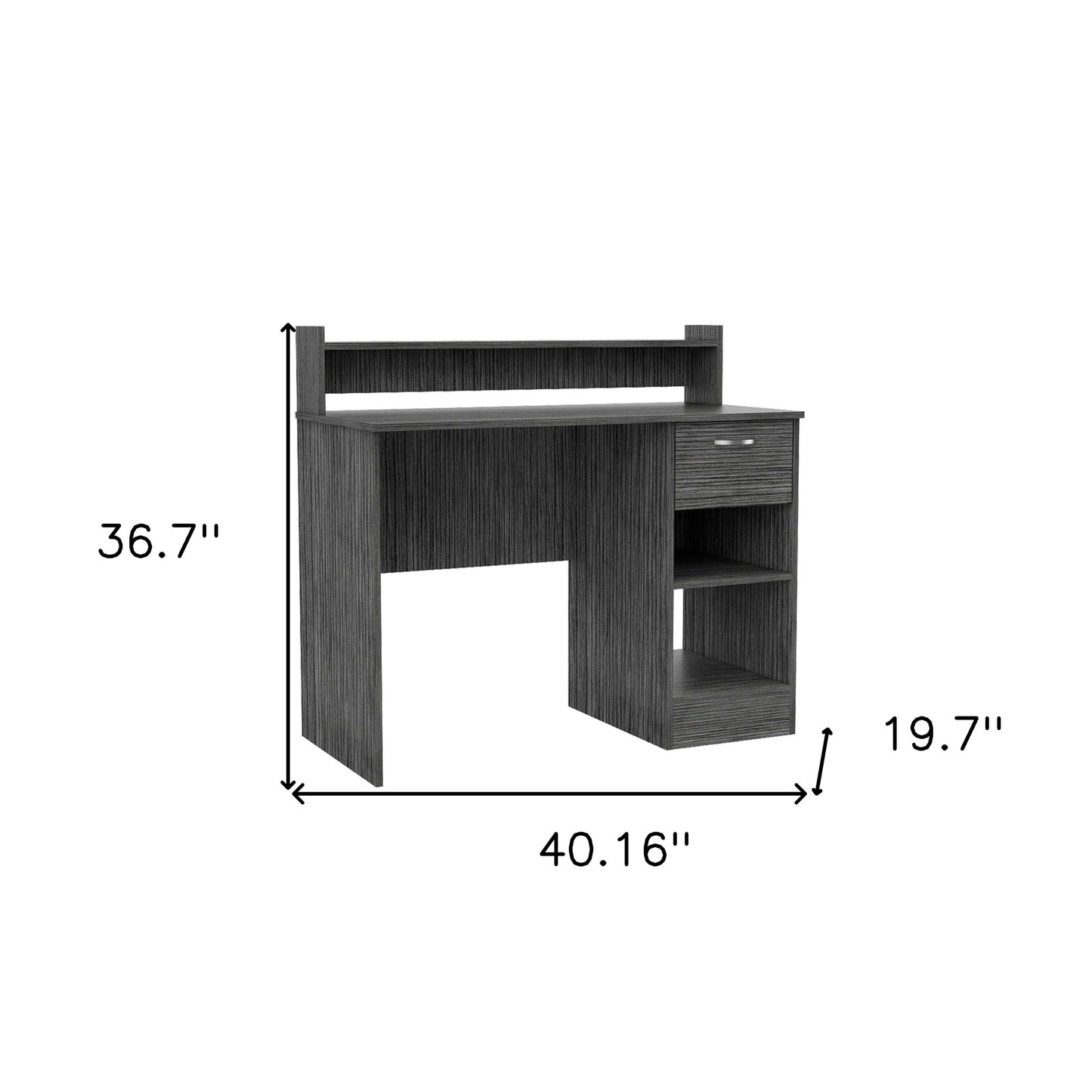 40" Graphite Computer Desk