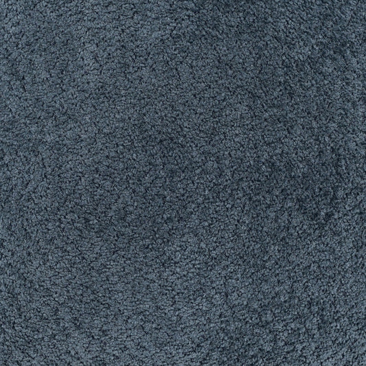 Blue-gray plush fabric swatch with dense, soft pile; fleece-like textile for upholstery or cozy throws.