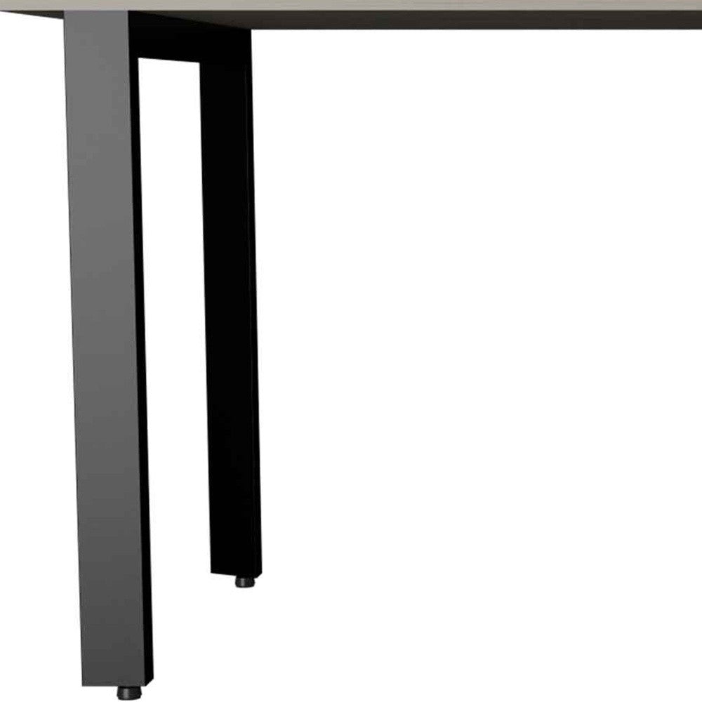 58" Light Gray Computer Desk