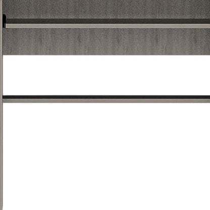 43" Light Gray Computer Desk With Hutch