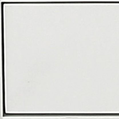 47" White and Gold Wood Console Table With Two Drawers