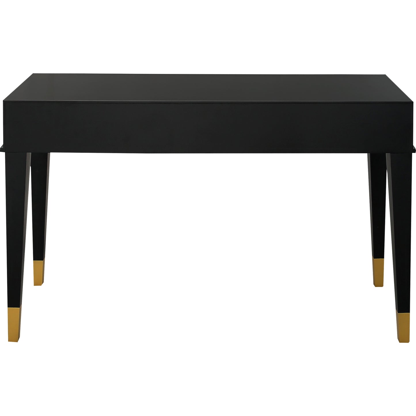 47" Black and Silver and Black and Gold Console Table And Drawers