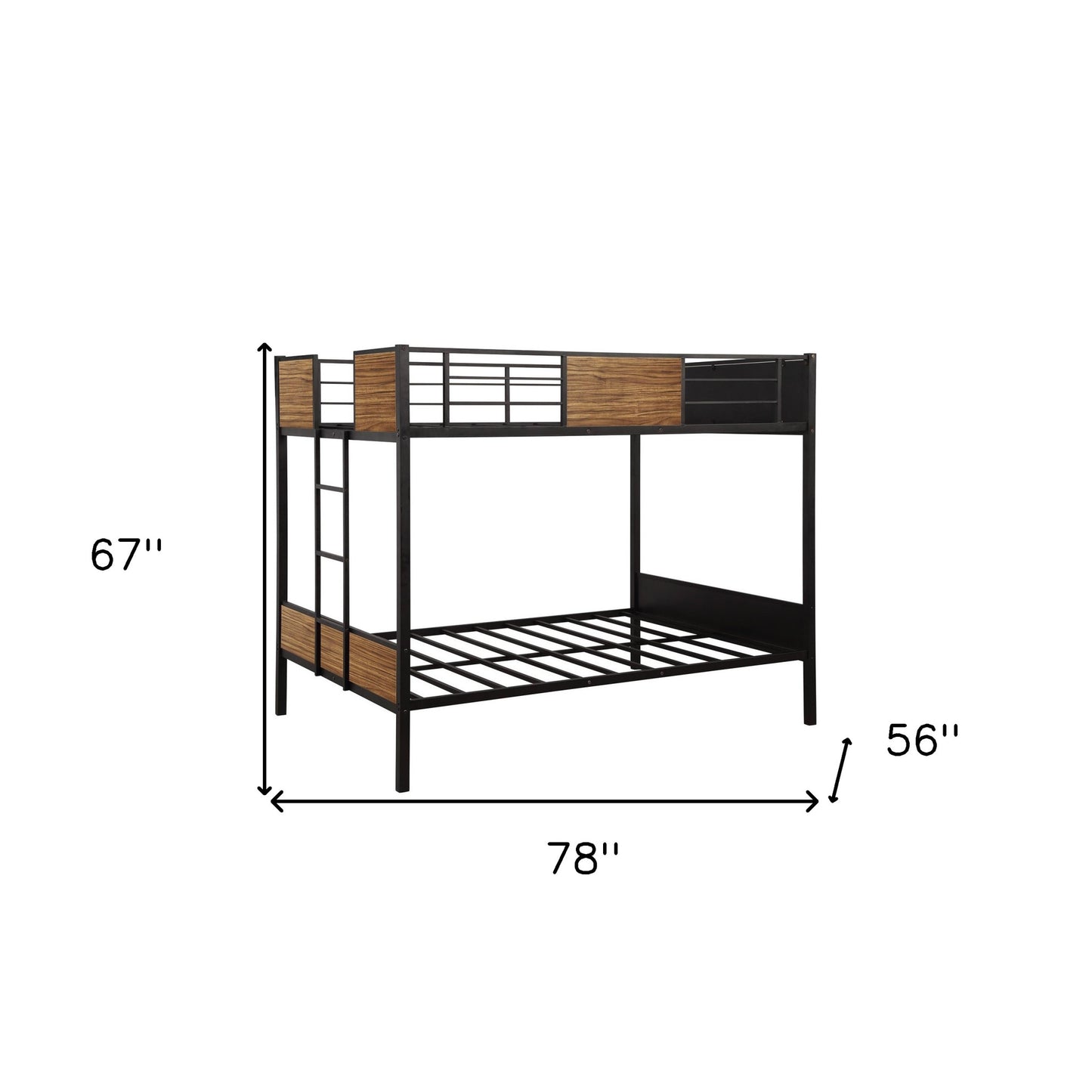 Black Brown Full Over Full Bunk Bed