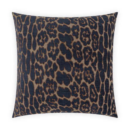D.V. KAP HOME   24" x 24" Ellina Pillow - Blue Animal, Traditional    - 4039-B-2424