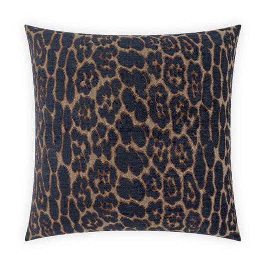 D.V. KAP HOME   24" x 24" Ellina Pillow - Blue Animal, Traditional    - 4039-B-2424