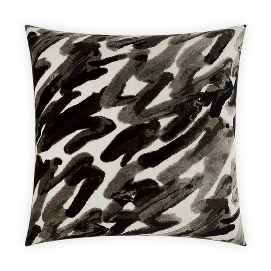 D.V. KAP HOME   24" x 24" Spoken Pillow - Onyx Abstract, Modern     - 4040-O-2424