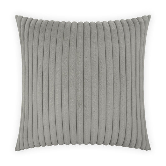 D.V. KAP HOME   24" x 24" Megga Pillow - Grey Solid, Textured, Stripes, Fur     - 4041-G-2424