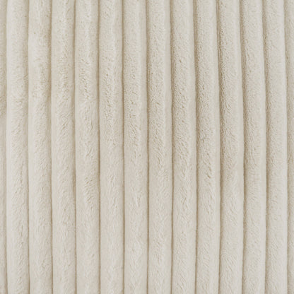 D.V. KAP HOME   24" x 24" Megga Pillow - Ivory Solid, Textured, Stripes, Fur     - 4041-I-2424