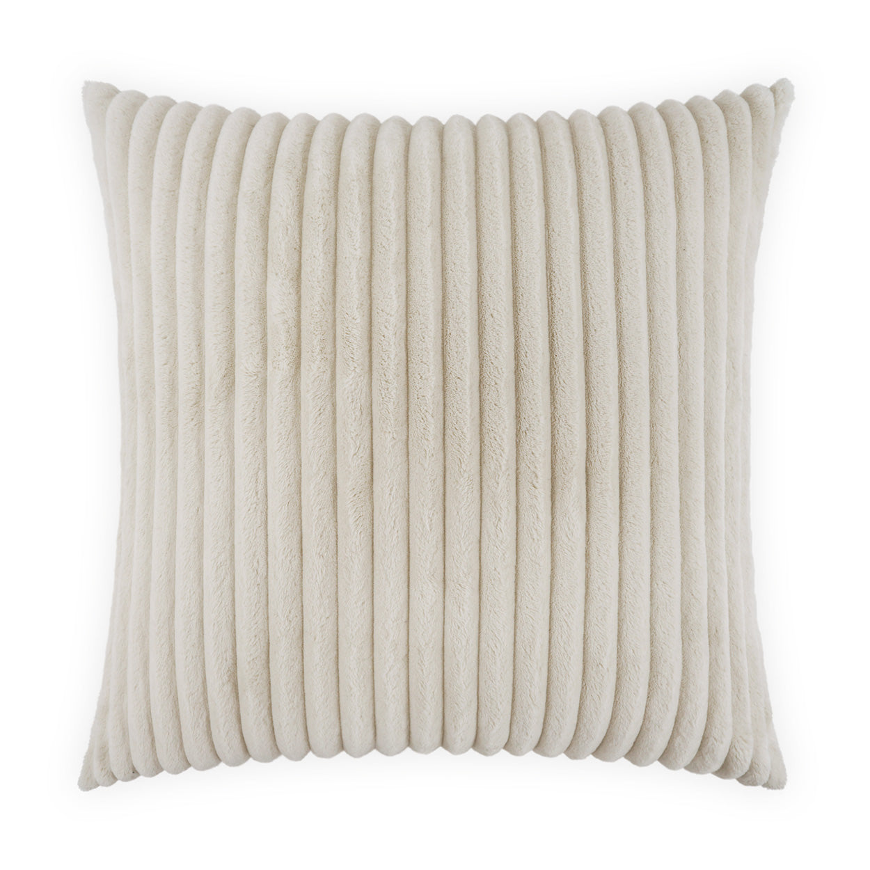 D.V. KAP HOME   24" x 24" Megga Pillow - Ivory Solid, Textured, Stripes, Fur     - 4041-I-2424