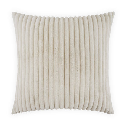 D.V. KAP HOME   24" x 24" Megga Pillow - Ivory Solid, Textured, Stripes, Fur     - 4041-I-2424
