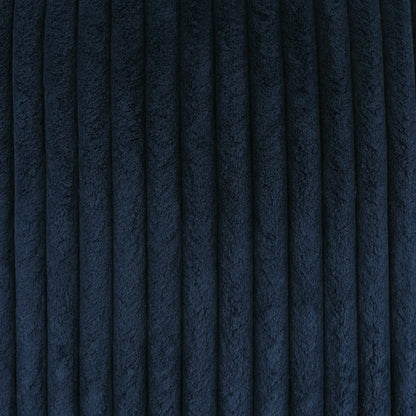 D.V. KAP HOME   24" x 24" Megga Pillow - Navy Solid, Textured, Stripes, Fur     - 4041-N-2424