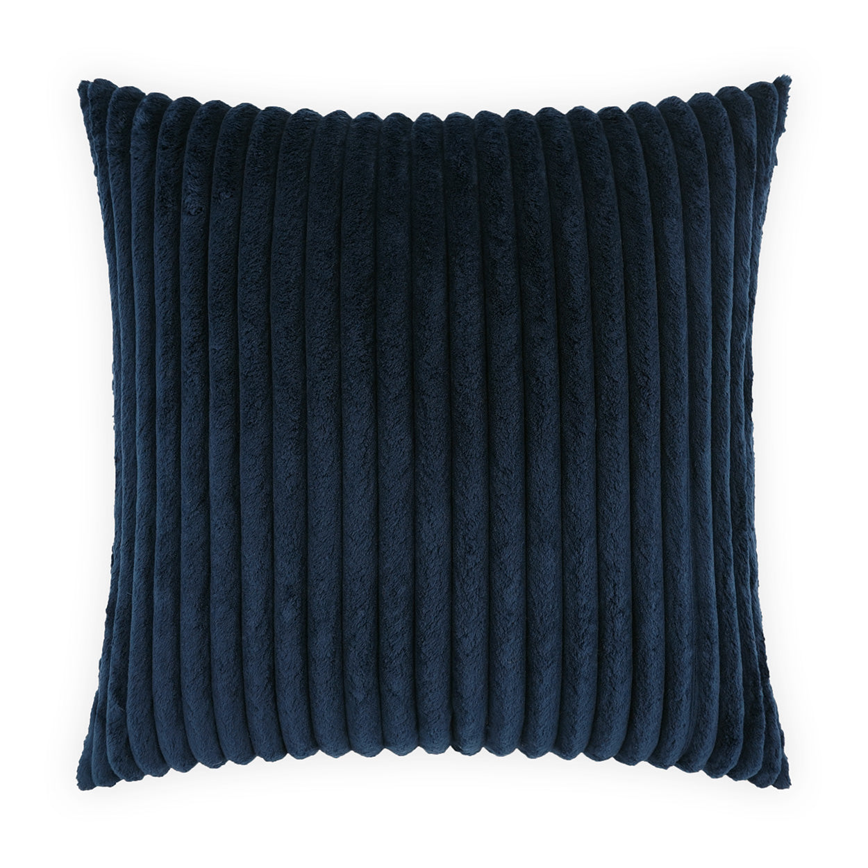 D.V. KAP HOME   24" x 24" Megga Pillow - Navy Solid, Textured, Stripes, Fur     - 4041-N-2424