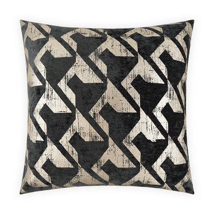 D.V. KAP HOME   24" x 24" Berto Pillow - Ebony Glam, Transitional     - 4042-E-2424