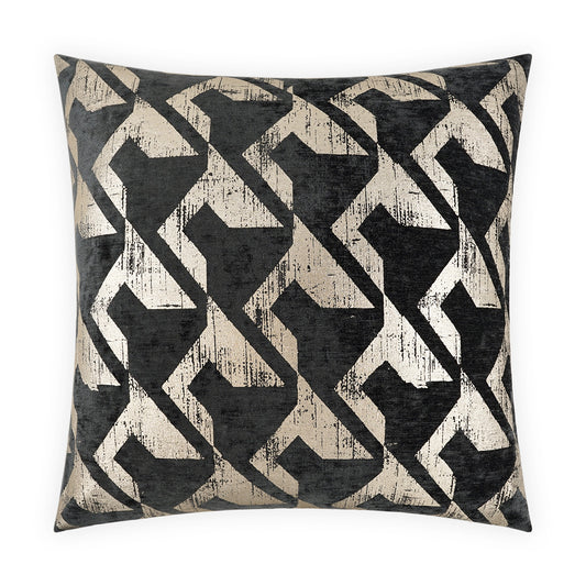 D.V. KAP HOME   24" x 24" Berto Pillow - Ebony Glam, Transitional     - 4042-E-2424