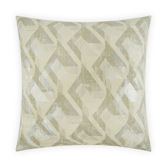 D.V. KAP HOME   24" x 24" Berto Pillow - Platinum Glam, Transitional     - 4042-P-2424
