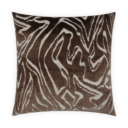 D.V. KAP HOME   24" x 24" Zuniga Pillow - Chocolate Modern, Abstract     - 4044-C-2424