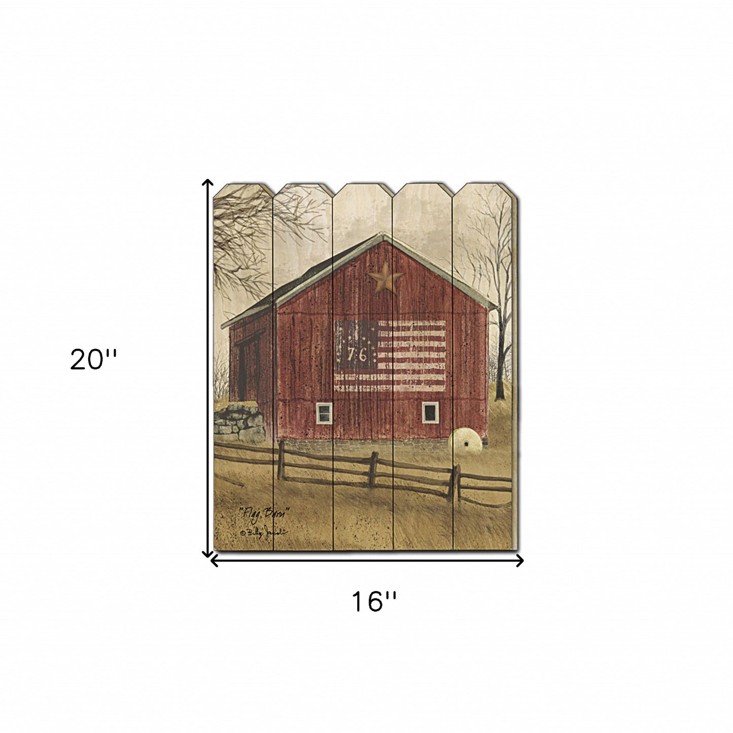 Flag Barn 1 Unframed Print Wall Art