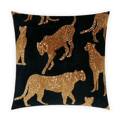 D.V. KAP HOME   24" x 24" Animique Pillow - Ebony Novelty, Transitional, Animal    - 4046-E-2424