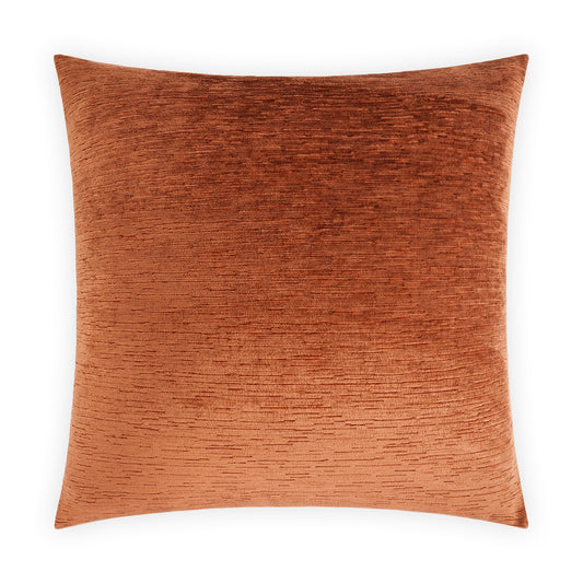 D.V. KAP HOME   24" x 24" Jennry Pillow - Persimmon Solid, Textured    - 4047-P-2424