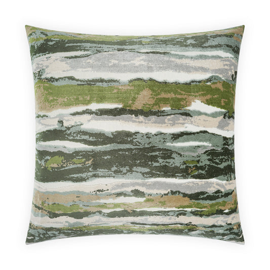 D.V. KAP HOME   24" x 24" Ecco Pillow - Malachite Abstract, Transitional    - 4048-M-2424