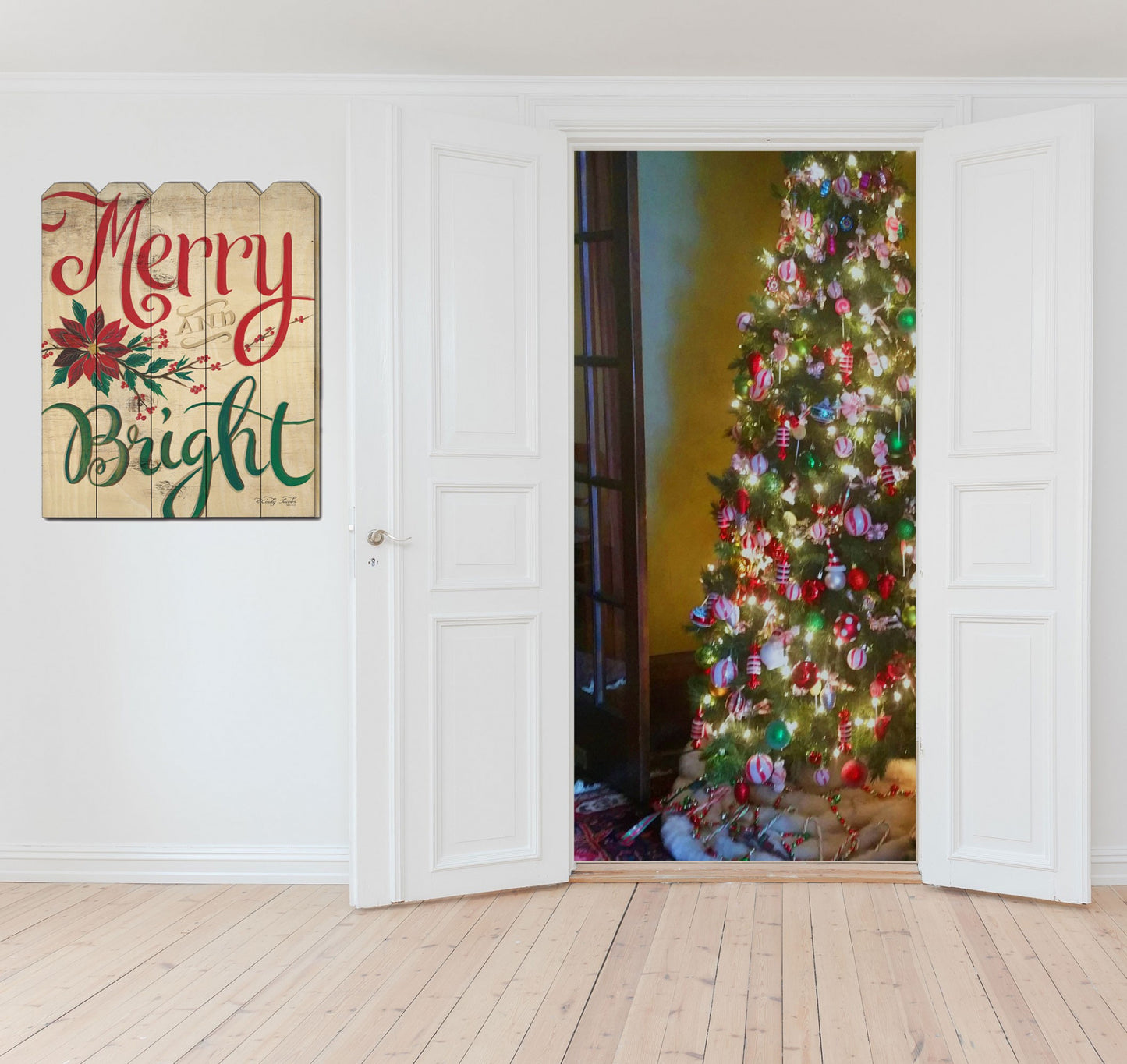 Merry & Bright Unframed Print Wall Art
