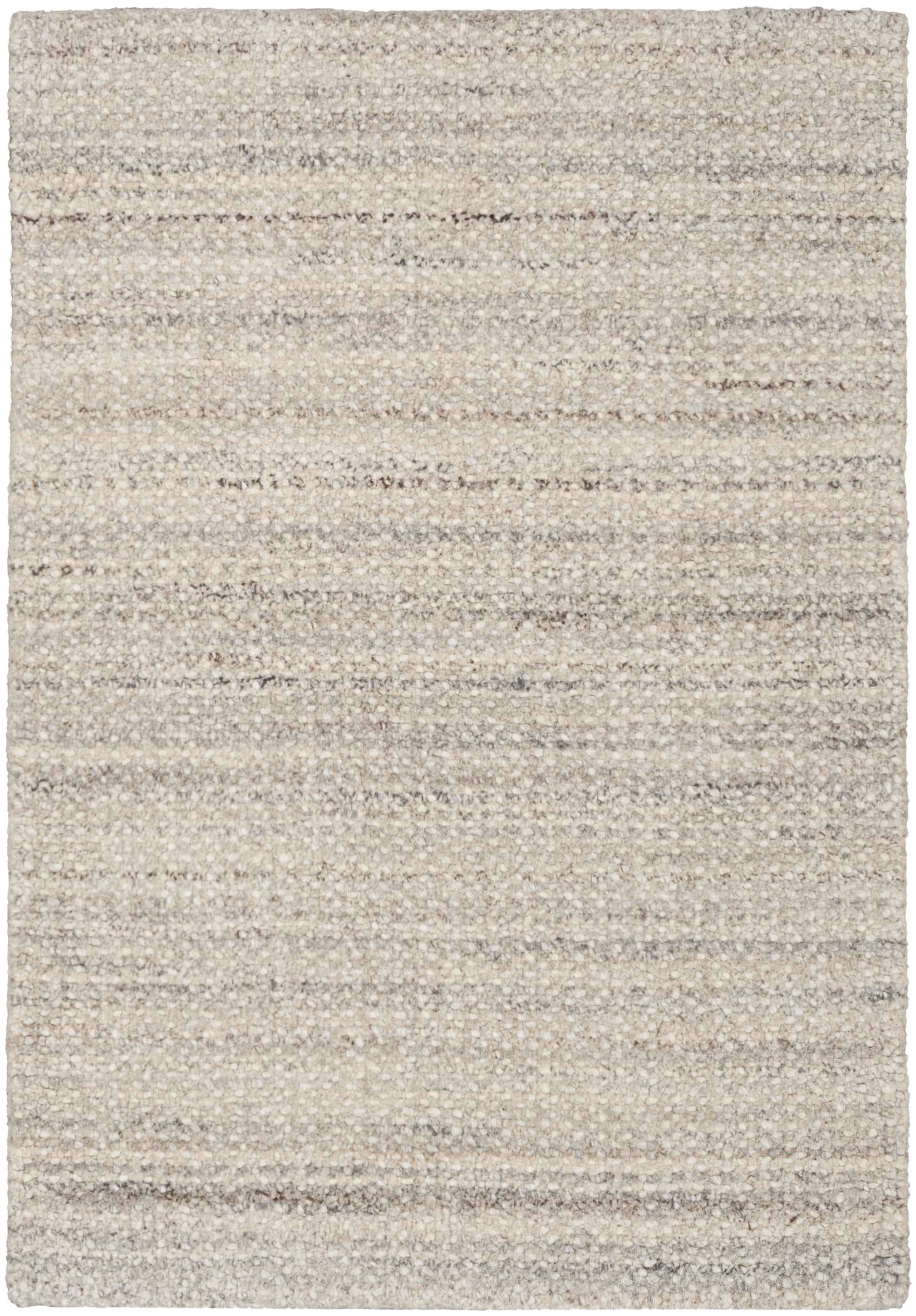 Beige cream flatweave rug with soft texture and subtle horizontal stripes