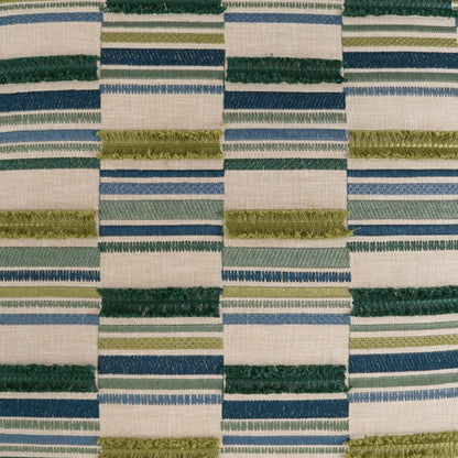 D.V. KAP HOME   24" x 24" Aptitude Embroidery, Geometric, Global    - 4051-O-2424