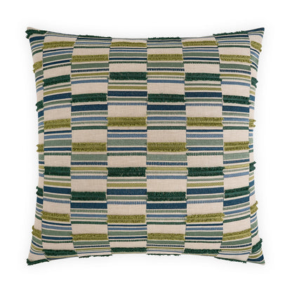 D.V. KAP HOME   24" x 24" Aptitude Embroidery, Geometric, Global    - 4051-O-2424
