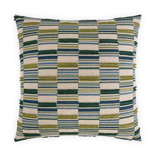 D.V. KAP HOME   24" x 24" Aptitude Embroidery, Geometric, Global    - 4051-O-2424
