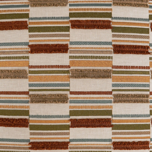 D.V. KAP HOME 4051-S-YARD Aptitude Fabric - Spice Embroidery, Geometric, Global  Copper   - Aptitude