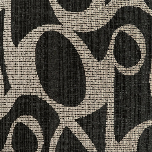 D.V. KAP HOME 4052-C-YARD Chalamont Fabric - Charcoal Modern, Abstract   Grey   - Chalamont