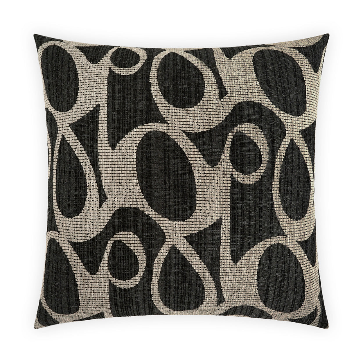 D.V. KAP HOME   24" x 24" Chalamont Pillow - Charcoal Modern, Abstract     - 4052-C-2424