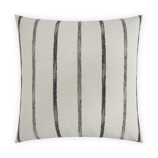 D.V. KAP HOME   24" x 24" Wallasch Pillow - Ebony Stripes, Farmhouse     - 4053-E-2424