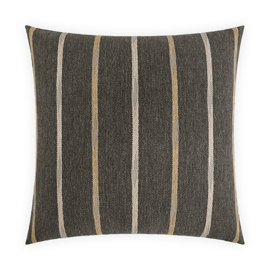 D.V. KAP HOME   24" x 24" Wallasch Pillow - Graphite Stripes, Farmhouse     - 4053-G-2424