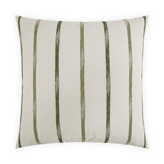 D.V. KAP HOME   24" x 24" Wallasch Pillow - Moss Stripes, Farmhouse     - 4053-M-2424