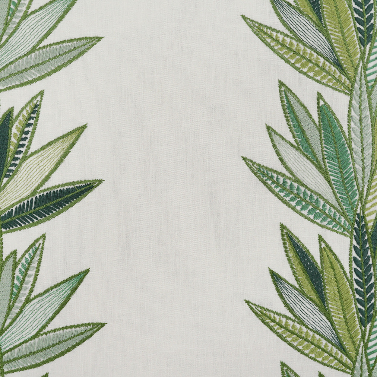 D.V. KAP HOME 4054-YARD Belize Fabric Floral, Embroidery  Green, White   - Belize