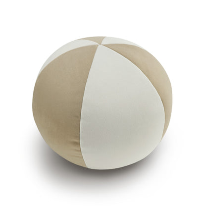 D.V. KAP HOME   12" x 12" Posh Ball II Pillow - Latte Color Block    - 4063-L-1212