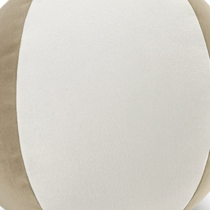 D.V. KAP HOME   12" x 12" Posh Ball II Pillow - Latte Color Block    - 4063-L-1212