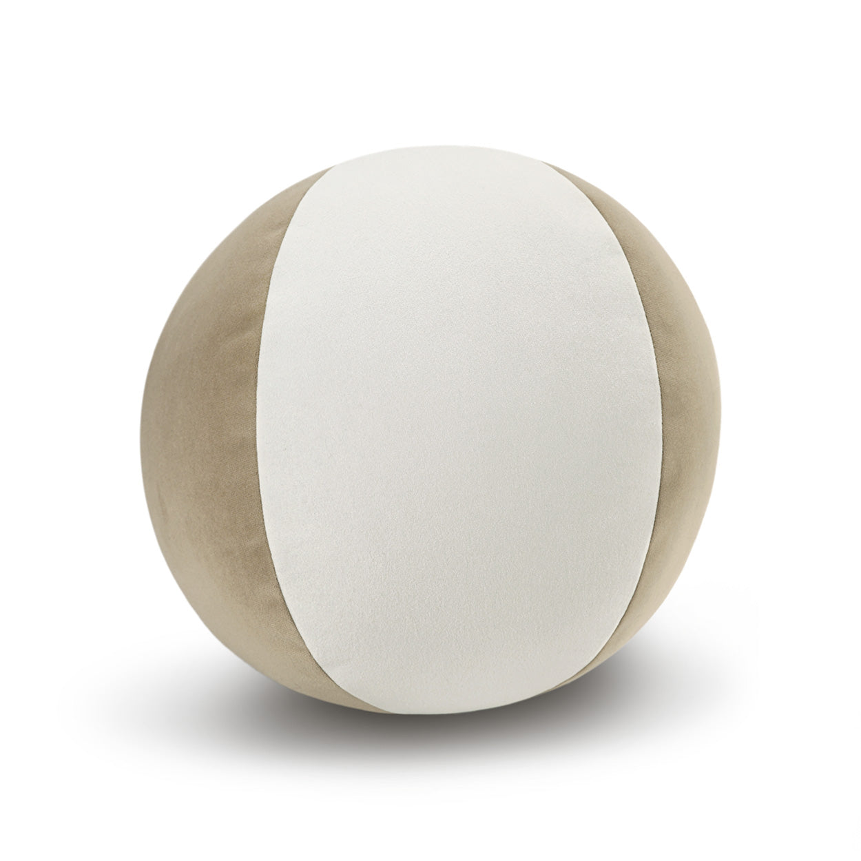 D.V. KAP HOME   12" x 12" Posh Ball II Pillow - Latte Color Block    - 4063-L-1212