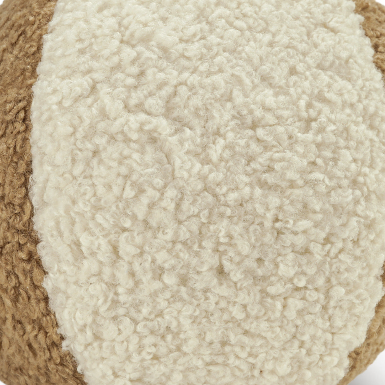 D.V. KAP HOME   12" x 12" Poodle Ball II Pillow - Ivory/Latte Faux Fur    - 4064-IL-1212