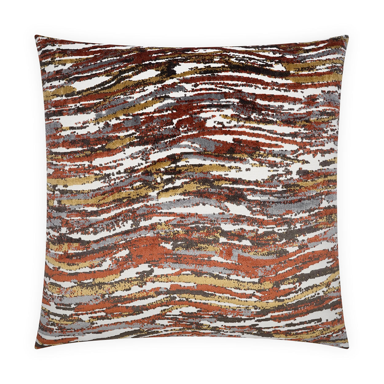 D.V. KAP HOME   24" x 24" Stillwater Pillow - Terra Abstract, Modern    - 4069-T-2424