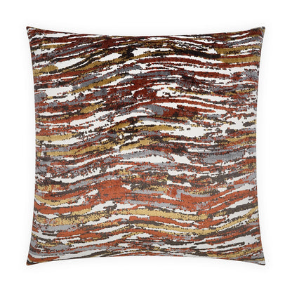 D.V. KAP HOME   24" x 24" Stillwater Pillow - Terra Abstract, Modern    - 4069-T-2424