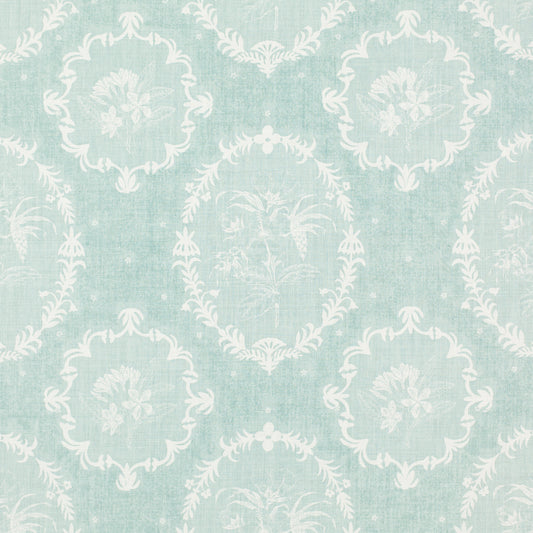 SCHUMACHER  RAOUL TEXTILES CAMEO PRINTS PRINTS ROBIN'S EGG   - 406B67